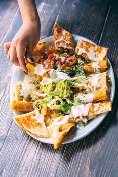 A delcious quesadillas platter snack