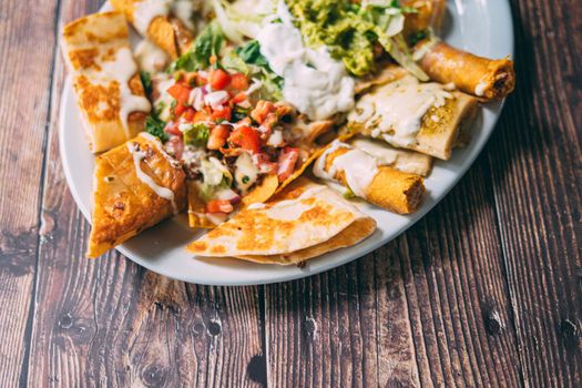 A delcious quesadillas platter snack