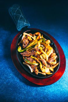 A pan of delicious taco fillings