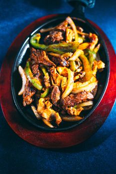 A pan of delicious taco fillings