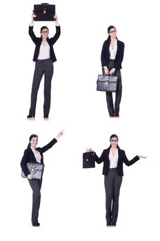 Young businesswoman in various poses