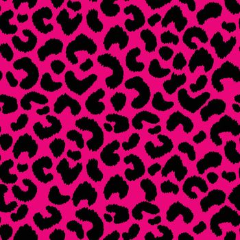 Abstract modern leopard seamless pattern. Animals trendy background. Pink and black decorative vector stock illustration for print, card, postcard, fabric, textile. Modern ornament of stylized skin.