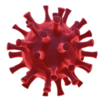 isolated 3d render of corona virus for covid 19 flu pandemic.