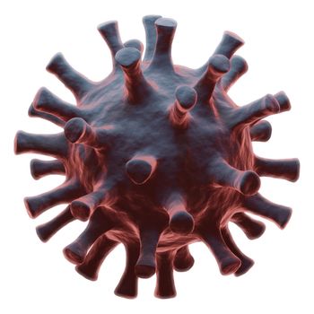 isolated 3d render of corona virus for covid 19 flu pandemic.