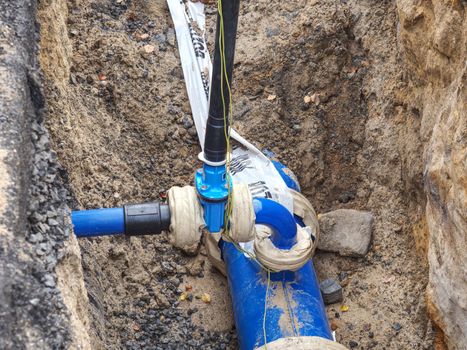 Repair of the underground  broken pipe with replace new for domestic water supply