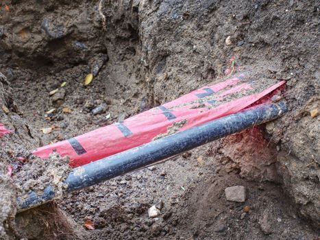 Repair of city water supply, replacement of rusty pipes for modern HDPE tubes and locking devices