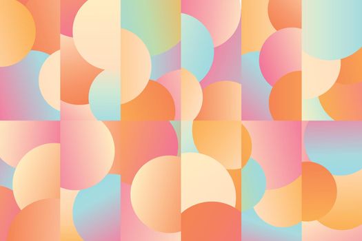 Futuristic cover design for notebook paper, copybook brochures, book, magazine, print. Geometric abstract background with gradient multicolor elements. Colored pattern.