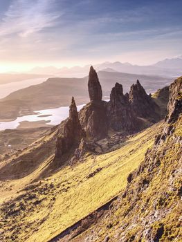 The Old Man of Storr is one of the most photographed wonders in the world. The Isle of Skye, Highlands in Scotland, United Kingdom. 