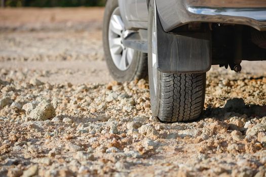 Dirt road tire on dirt track