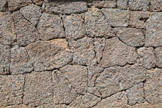 Stone wall in old town China for background