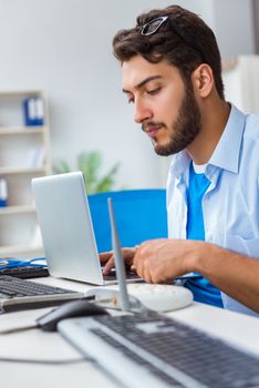 Frustrated young man due to weak internet reception
