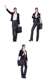 Young businesswoman in various poses