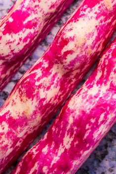 Pinto beans, pods in a closeup