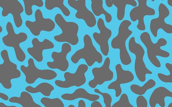 Abstract modern leopard seamless pattern. Animals trendy background. Blue and grey decorative vector stock illustration for print, card, postcard, fabric, textile. Modern ornament of stylized skin.