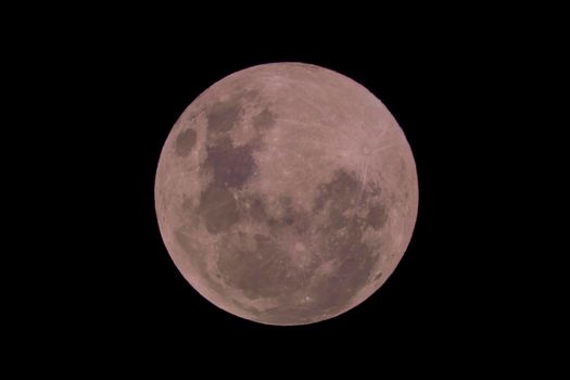 Photograph of a total lunar eclipse from The Blue Mountains in New South Wales on the east coast of Australia