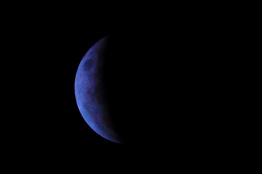 Photograph of a total lunar eclipse from The Blue Mountains in New South Wales on the east coast of Australia