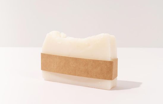 hand made soap and craft band for mock up design on white background, front view