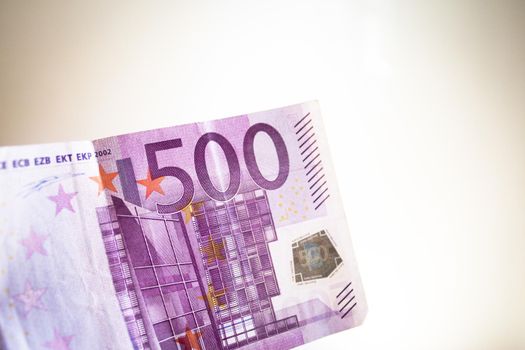 500 euros in official banknotes. No people