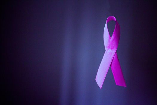 Breast cancer symbol. Three pink ribbons