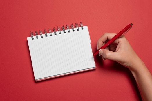 Writing New Ideas Telling Message And Informations Taking Important Notes