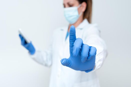 Demonstrating Medical Techology Presenting New Scientific Discovery