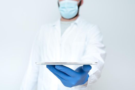 Demonstrating Medical Technology Presenting New Scientific Discovery