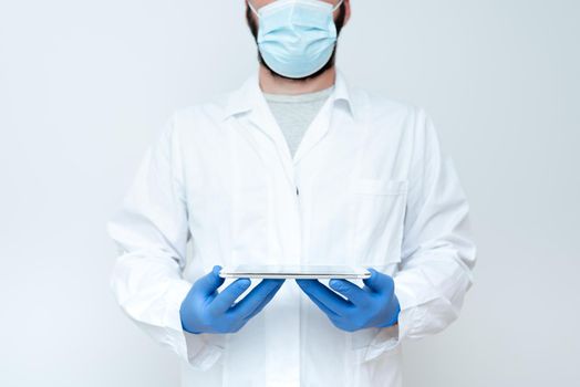 Demonstrating Medical Technology Presenting New Scientific Discovery