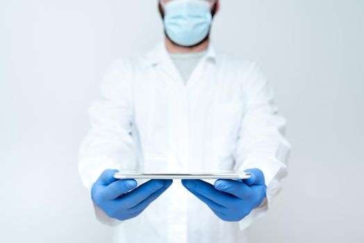 Demonstrating Medical Technology Presenting New Scientific Discovery