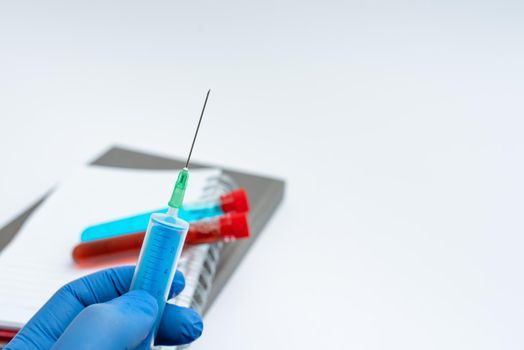Writing Important Medical Notes Laboratory Testing Of New Virus Medicine