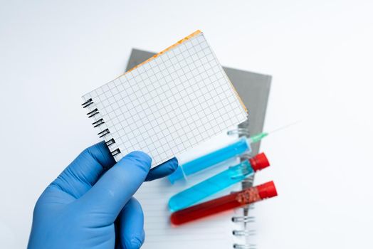 Writing Important Medical Notes Laboratory Testing Of New Virus Medicine