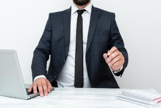 Remote Office Work Online Presenting Communication Technology
