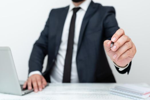 Remote Office Work Online Presenting Communication Technology