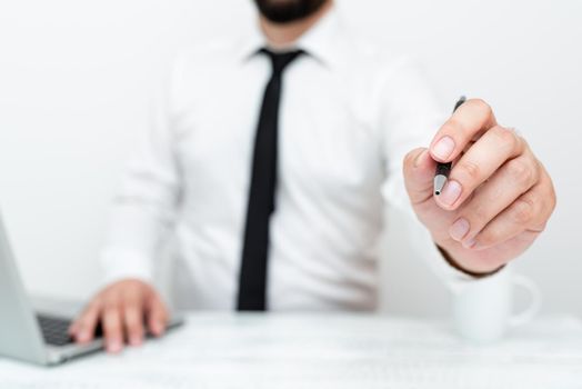 Remote Office Work Online Presenting Business Plan And Designs