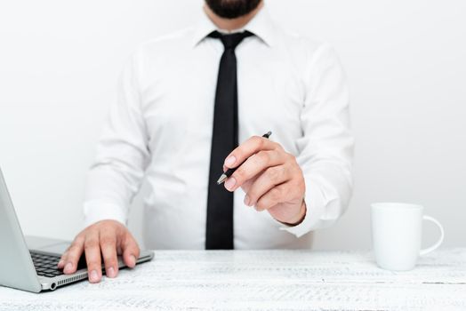 Remote Office Work Online Presenting Business Plan And Designs