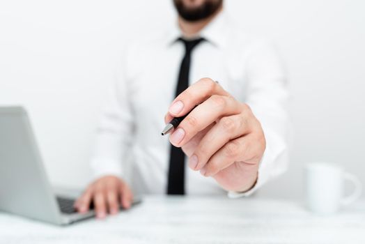 Remote Office Work Online Presenting Business Plan And Designs