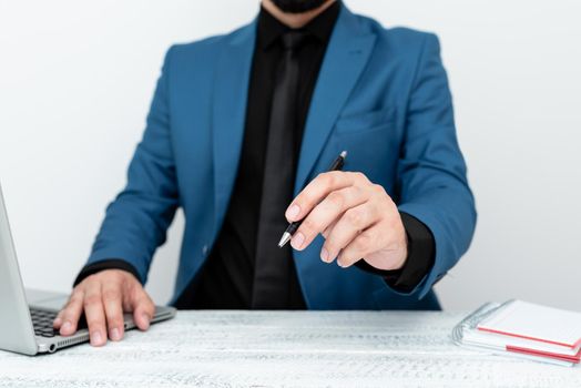 Remote Office Work Online Presenting Business Plans Designs