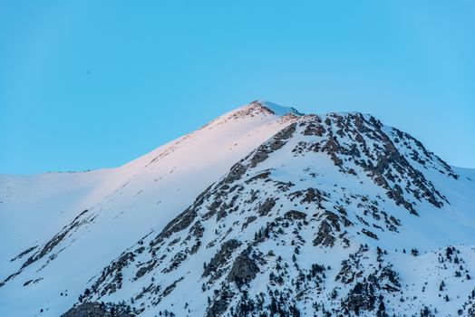 Views of a sunset in the mountains of Andorra. Bordes de l Armiana.