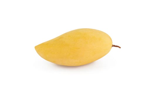 Yellow ripe mango isolated on white background