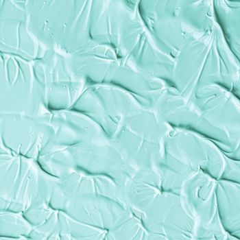 Mint cosmetic texture background, make-up and skincare cosmetics cream product, luxury beauty brand, holiday flatlay design or abstract wall art and paint strokes.