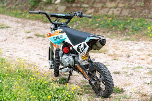 terni,italy june 08 2021:mini motocross for children or adults for off-road racing