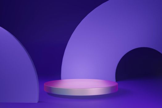 Abstract mock up podium scene for display product stand, 3d render scene.