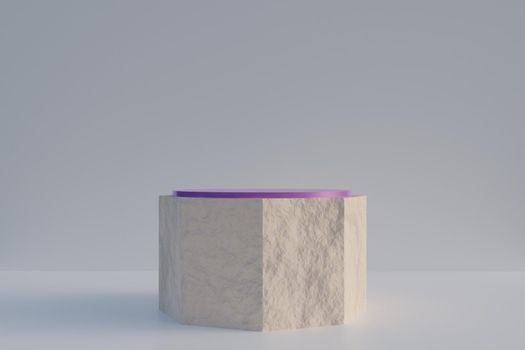 Abstract mock up podium scene for display product stand, 3d render scene.