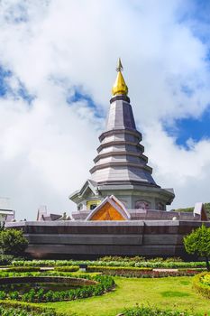 Napaphol Bhumisiri pagoda at Inthanon mountain in Chiang Mai province, Thailand.