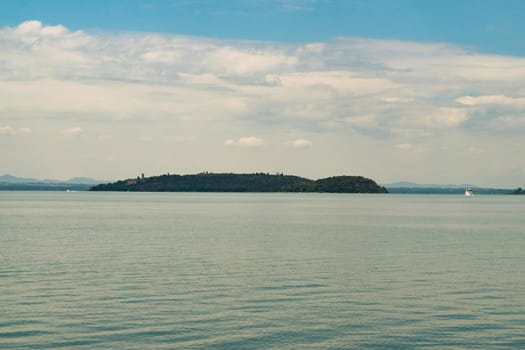 A Beautiful view of Trasimeno lake, Umbria, Italy.