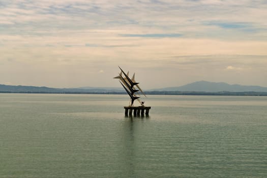 A Beautiful view of Trasimeno lake, Umbria, Italy.