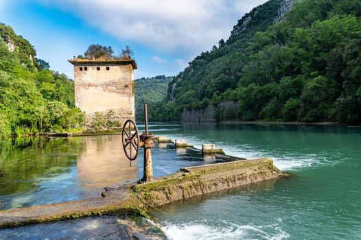 Stifone di Narni placed characteristic for the blue water in some places reeds bathing