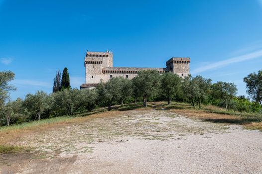 landascape of rocca di Narni of medieval age on the hill above the city