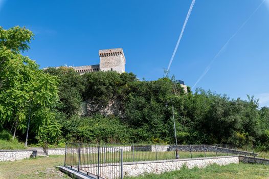 landascape of rocca di Narni of medieval age on the hill above the city