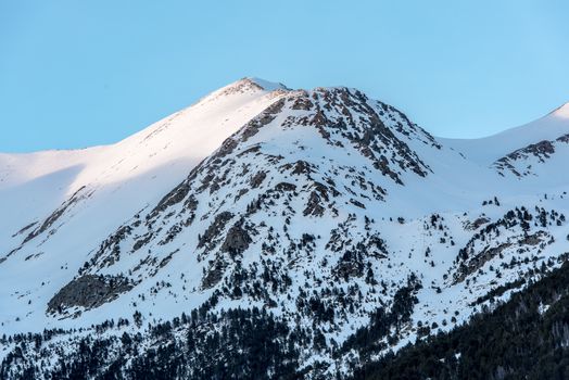 Views of a sunset in the mountains of Andorra. Bordes de l Armiana.