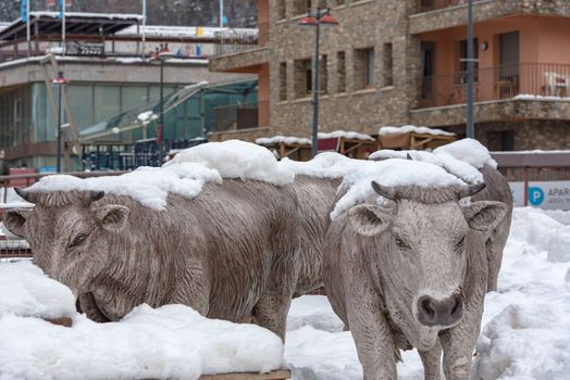 Canillo, Andorra : 2020 01 23 : Snowy day in Canillo on Winter. Canillo, Andorra